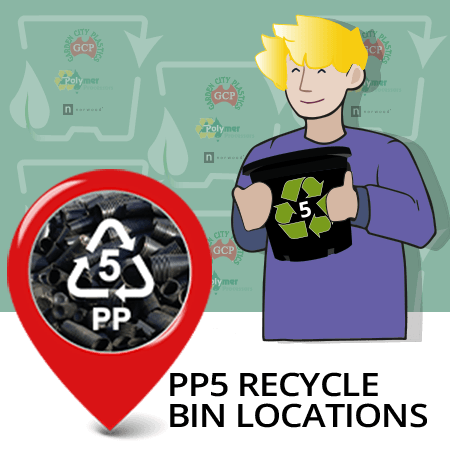 PP5 Plastic recycling bin locations